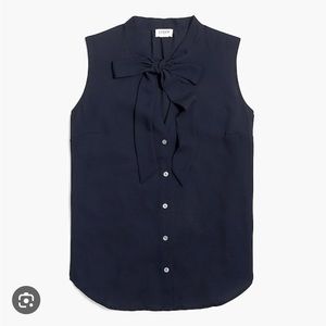 J. Crew Factory Sleeveless Tie-neck Top
